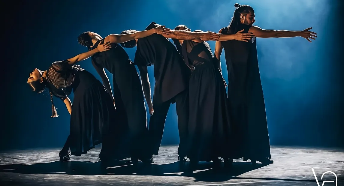 Un grupo de bailarines danzan