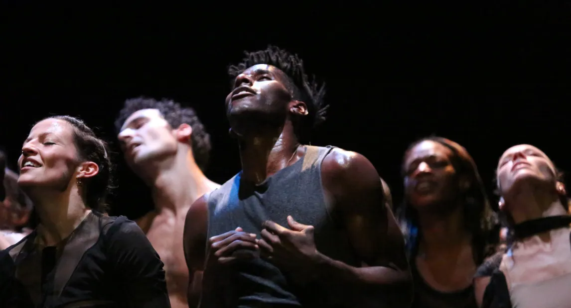Martha Graham Dance Company in new work by Hofesh Shechter, co-produced by Studio Simkin. Photo by Melissa Sherwood.