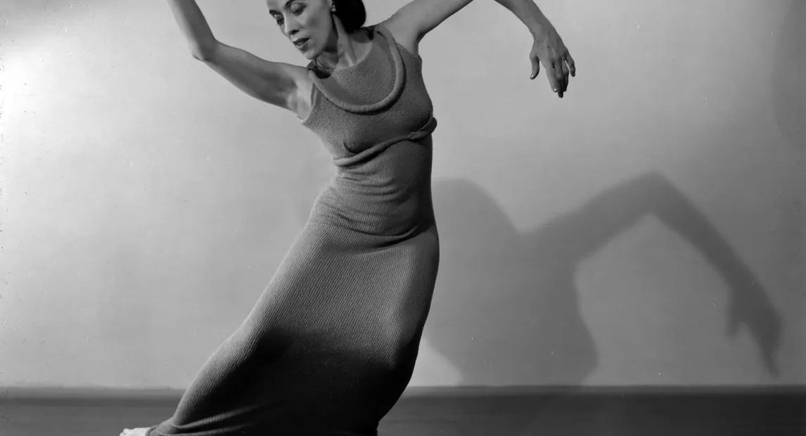 Martha Graham in Ekstasis; photo by Barbara Morgan.