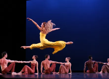 Photo of Marzia Memoli and Martha Graham Dance Company in Martha Graham’s Diversion of Angels by Melissa Sherwood