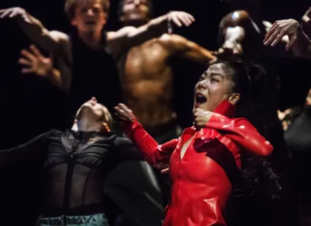 Martha Graham Dance Company in new work by Hofesh Shechter, co-produced by Studio Simkin. Photo by Chris Jones.