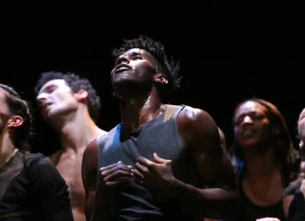 Martha Graham Dance Company in new work by Hofesh Shechter, co-produced by Studio Simkin. Photo by Melissa Sherwood.