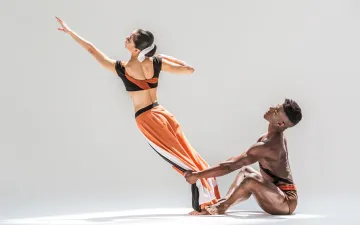 Xin Ying and Lloyd Knight in Martha Graham’s Dark Meadow Suite; photo by Brigid Pierce.